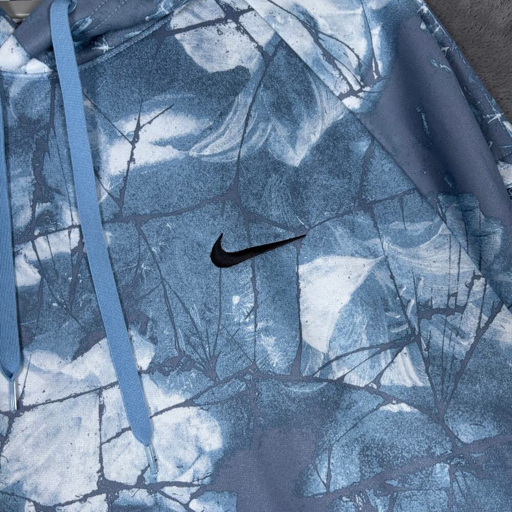 Nike Therma-FIT Pullover Fitness Hoodie Blue Ice Camo Men’s XXL - Picture 3 of 6
